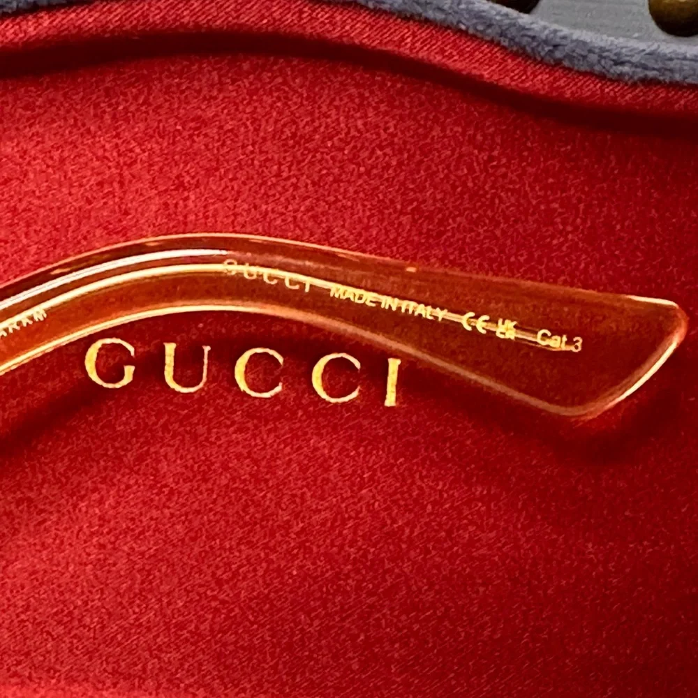 NEW Gucci GG0182S 006 Transparent Brown Square Unisex Sunglasses GG 0182S